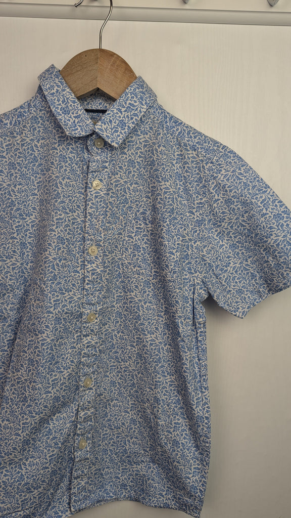 John Lewis Blue Floral Shirt - Boys 9 Years Little Ones Preloved Used, Preloved, Preworn & Second Hand Baby, Kids & Children's Clothing UK Online. Cheap affordable. Brands including Next, Joules, Nutmeg Morrisons, TU, F&F, H&M.