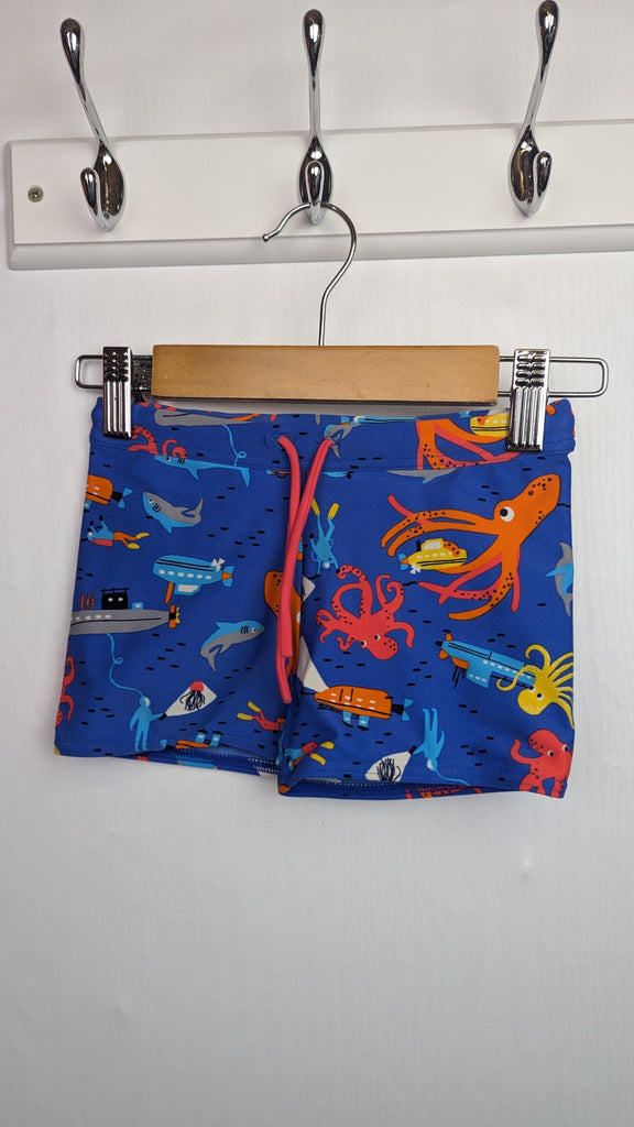 John Lewis Blue Under The sea Swim Shorts - Boys 5 Years Little Ones Preloved Used, Preloved, Preworn & Second Hand Baby, Kids & Children's Clothing UK Online. Cheap affordable. Brands including Next, Joules, Nutmeg Morrisons, TU, F&F, H&M.