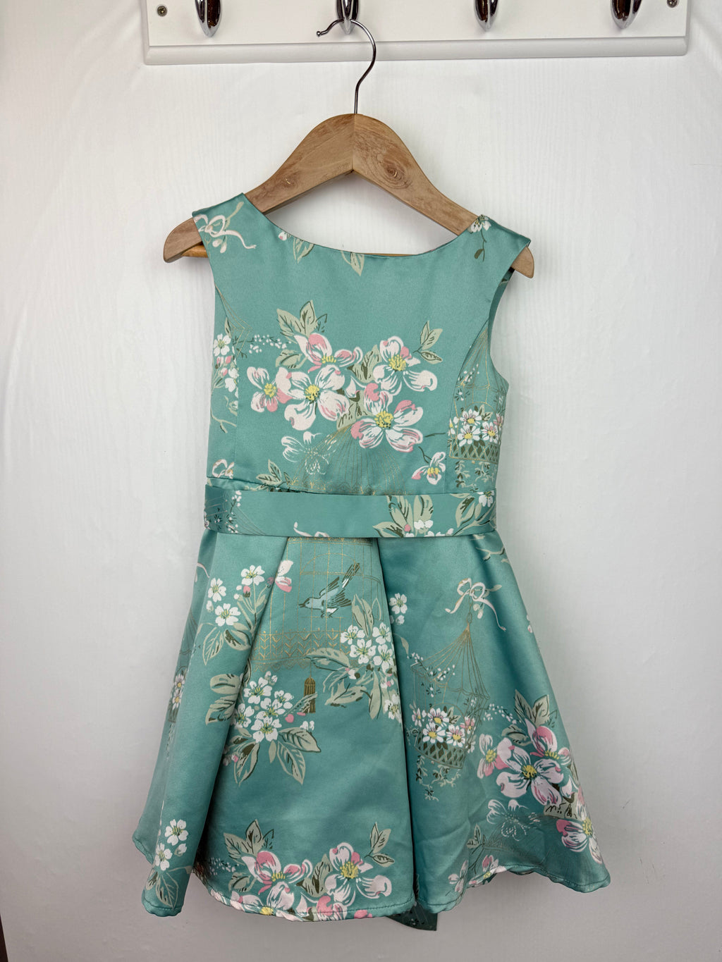 John Lewis Green Floral Dress - Girls 3 Years - Little Ones Preloved. Second Hand Children's & Preloved Baby, Kids, Girls & Boys Clothes. UK online