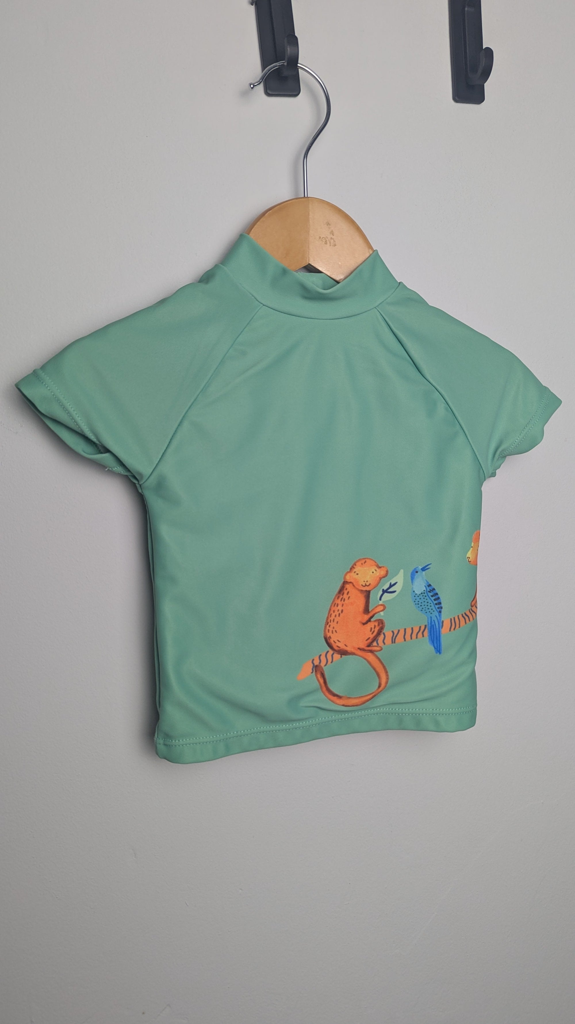 John Lewis Green Monkeys Swim Top - Boys 3 - 6 Months - Little Ones Preloved. Second Hand Children's & Preloved Baby, Kids, Girls & Boys Clothes. UK online