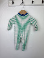 John Lewis Green Striped Sleepsuit - Boys Newborn - Little Ones Preloved. Second Hand Children's & Preloved Baby, Kids, Girls & Boys Clothes. UK online