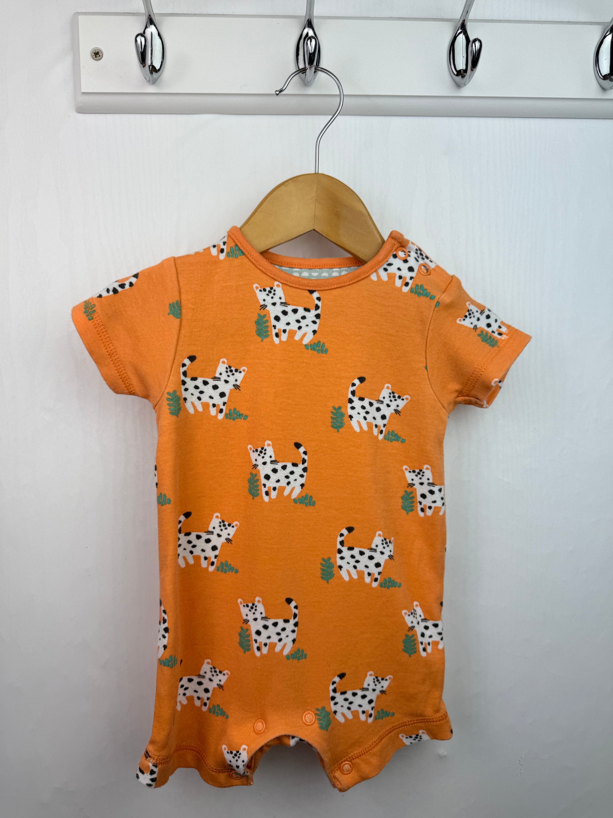 John Lewis Orange Romper - Baby Boys 3 - 6 Months - Little Ones Preloved. Second Hand Children's & Preloved Baby, Kids, Girls & Boys Clothes. UK online