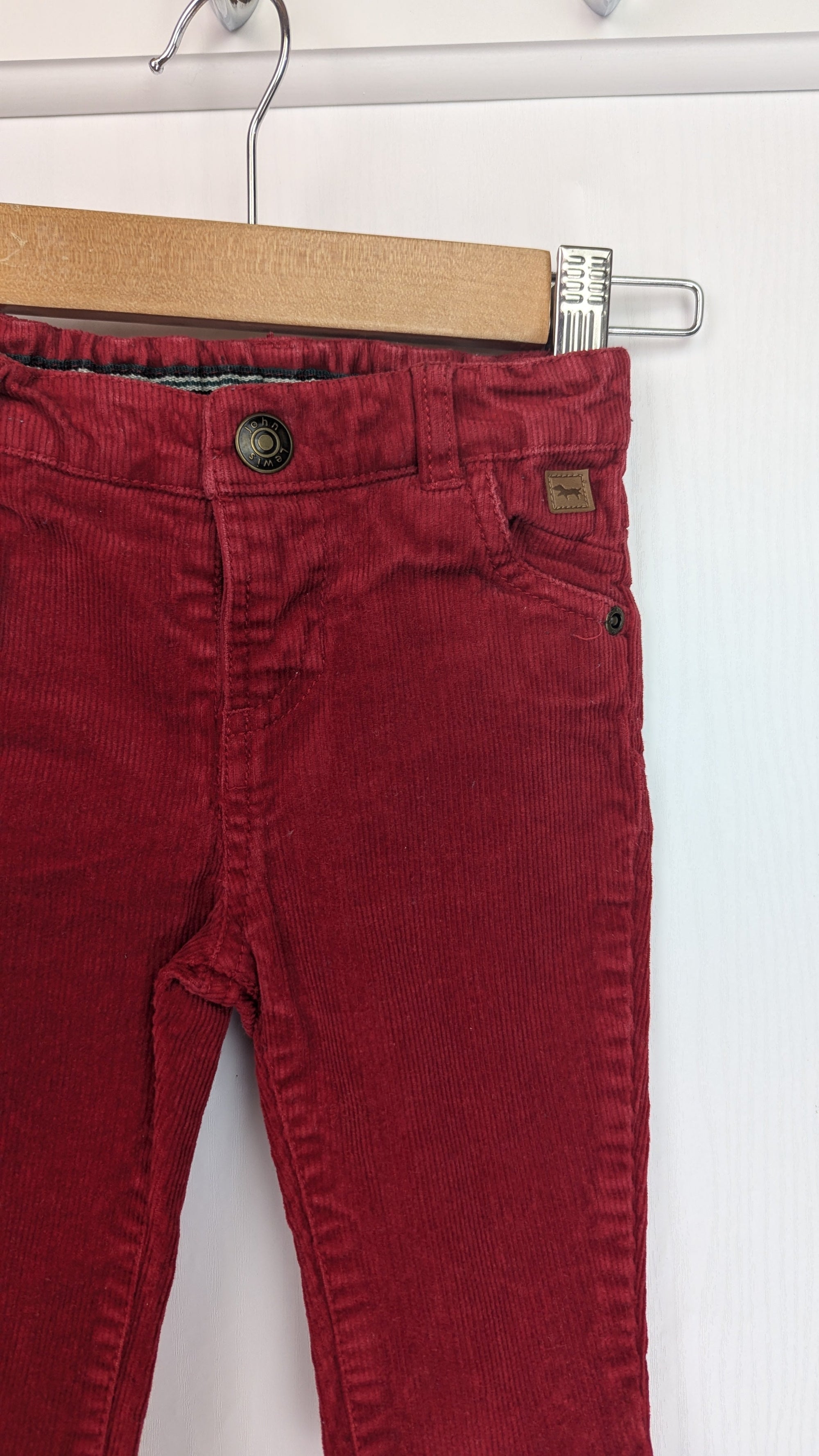 John Lewis Red Cord Trousers - Girls 3 - 6 Months - Little Ones Preloved. Second Hand Children's & Preloved Baby, Kids, Girls & Boys Clothes. UK online