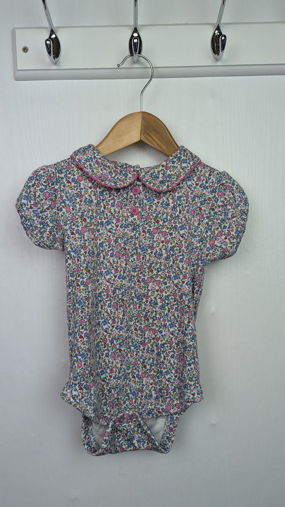 Jojo Maman Bebe Floral Collared Bodysuit - Girls 6-12 Months Jojo Maman Bebe Used, Preloved, Preworn & Second Hand Baby, Kids & Children's Clothing UK Online. Cheap affordable. Brands including Next, Joules, Nutmeg Morrisons, TU, F&F, H&M.