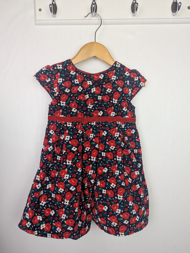 Jojo Maman Bebe Floral Cord Dress - Girls 6-12 Months Little Ones Preloved Used, Preloved, Preworn Baby, Girls & Boys Clothes. Kids & Children's second hand Clothing UK Online. Cheap affordable. Brands including Next, Joules, Nutmeg Morrisons, TU, F&F, H&M.