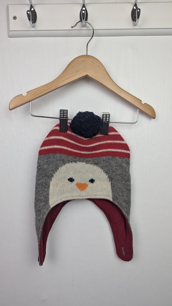 Jojo Maman Bebe Penguin Winter Hat - Unisex 1-2 Years Jojo Maman Bebe Used, Preloved, Preworn Baby, Girls & Boys Clothes. Kids & Children's second hand Clothing UK Online. Cheap affordable. Brands including Next, Joules, Nutmeg Morrisons, TU, F&F, H&M.