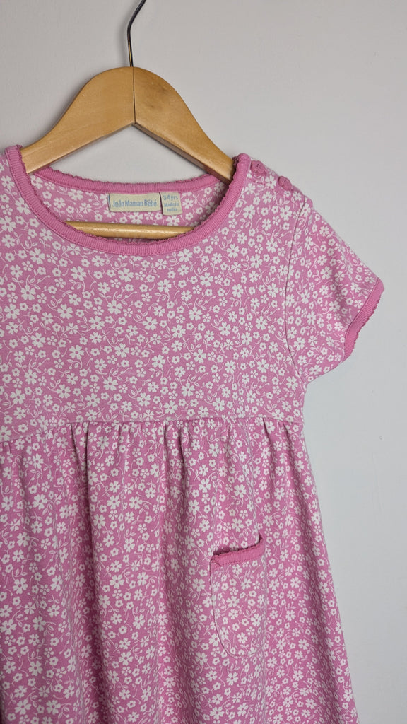 Jojo Maman Bebe Pink Floral Dress - Girls 3-4 Years Little Ones Preloved Used, Preloved, Preworn & Second Hand Baby, Kids & Children's Clothing UK Online. Cheap affordable. Brands including Next, Joules, Nutmeg Morrisons, TU, F&F, H&M.