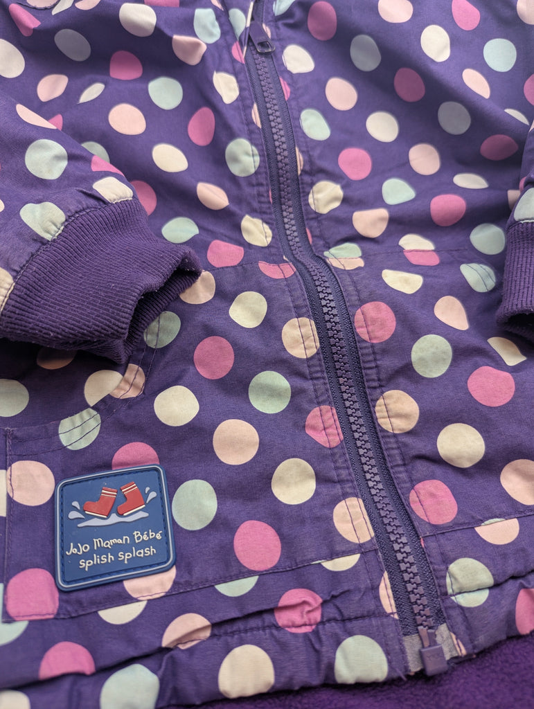 Jojo Maman Bebe Spotty Reversible Jacket - Girls 18-24 Months Little Ones Preloved Used, Preloved, Preworn Baby, Girls & Boys Clothes. Kids & Children's second hand Clothing UK Online. Cheap affordable. Brands including Next, Joules, Nutmeg Morrisons, TU, F&F, H&M.