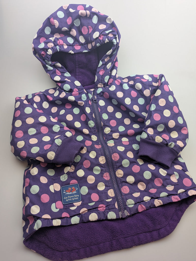 Jojo Maman Bebe Spotty Reversible Jacket - Girls 18-24 Months Little Ones Preloved Used, Preloved, Preworn Baby, Girls & Boys Clothes. Kids & Children's second hand Clothing UK Online. Cheap affordable. Brands including Next, Joules, Nutmeg Morrisons, TU, F&F, H&M.