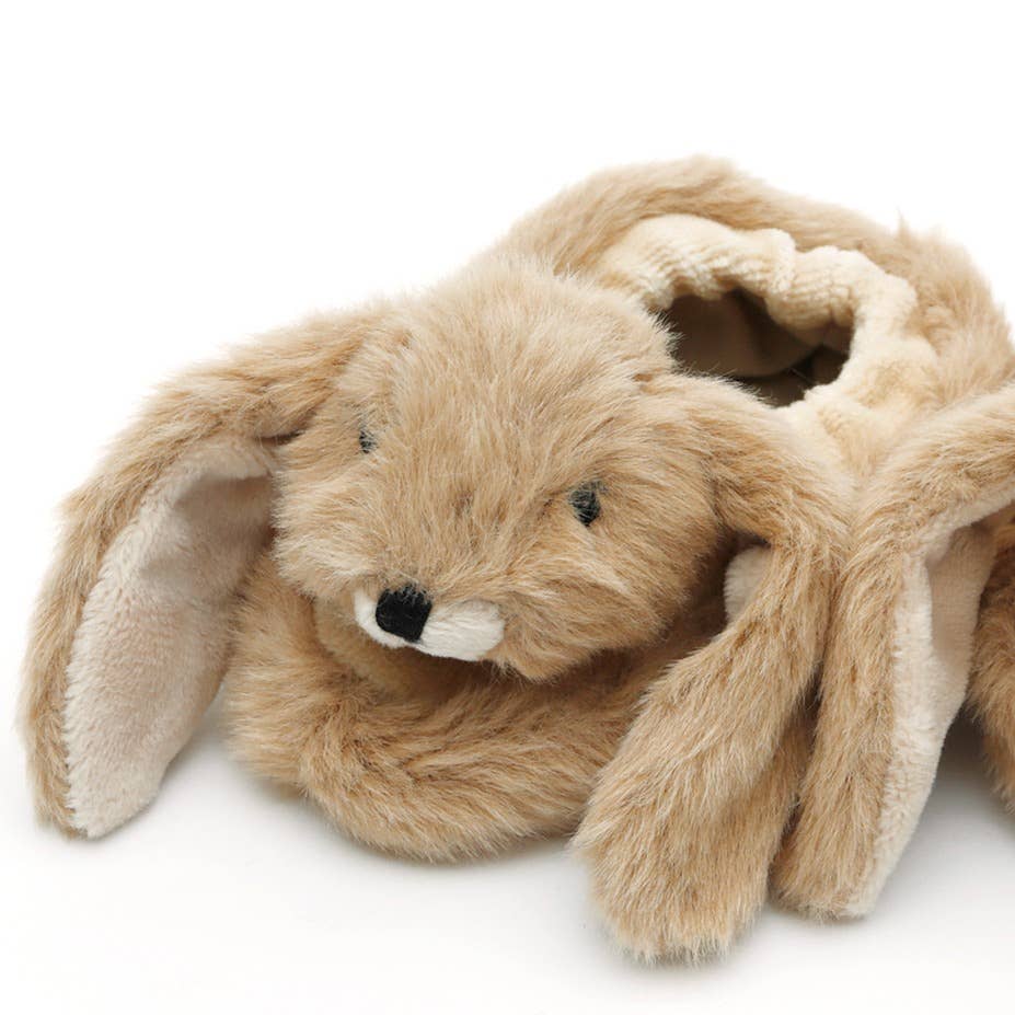 Jomanda Bunny Baby Soft Slippers Brown, House Shoes - (0 - 6months) - Little Ones Preloved. Second Hand Children's & Preloved Baby, Kids, Girls & Boys Clothes. UK online
