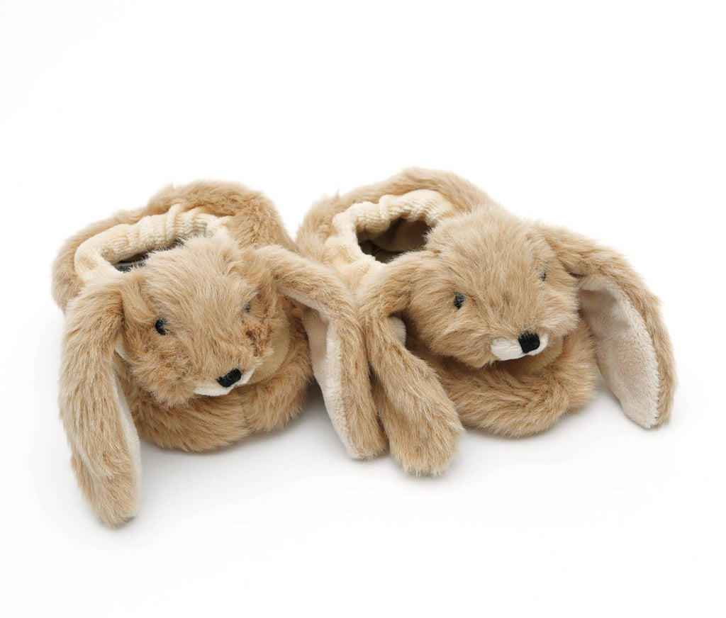 Jomanda Bunny Baby Soft Slippers Brown, House Shoes - (0 - 6months) - Little Ones Preloved. Second Hand Children's & Preloved Baby, Kids, Girls & Boys Clothes. UK online