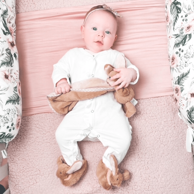 Jomanda Bunny Baby Soft Slippers Brown, House Shoes - (0 - 6months) - Little Ones Preloved. Second Hand Children's & Preloved Baby, Kids, Girls & Boys Clothes. UK online