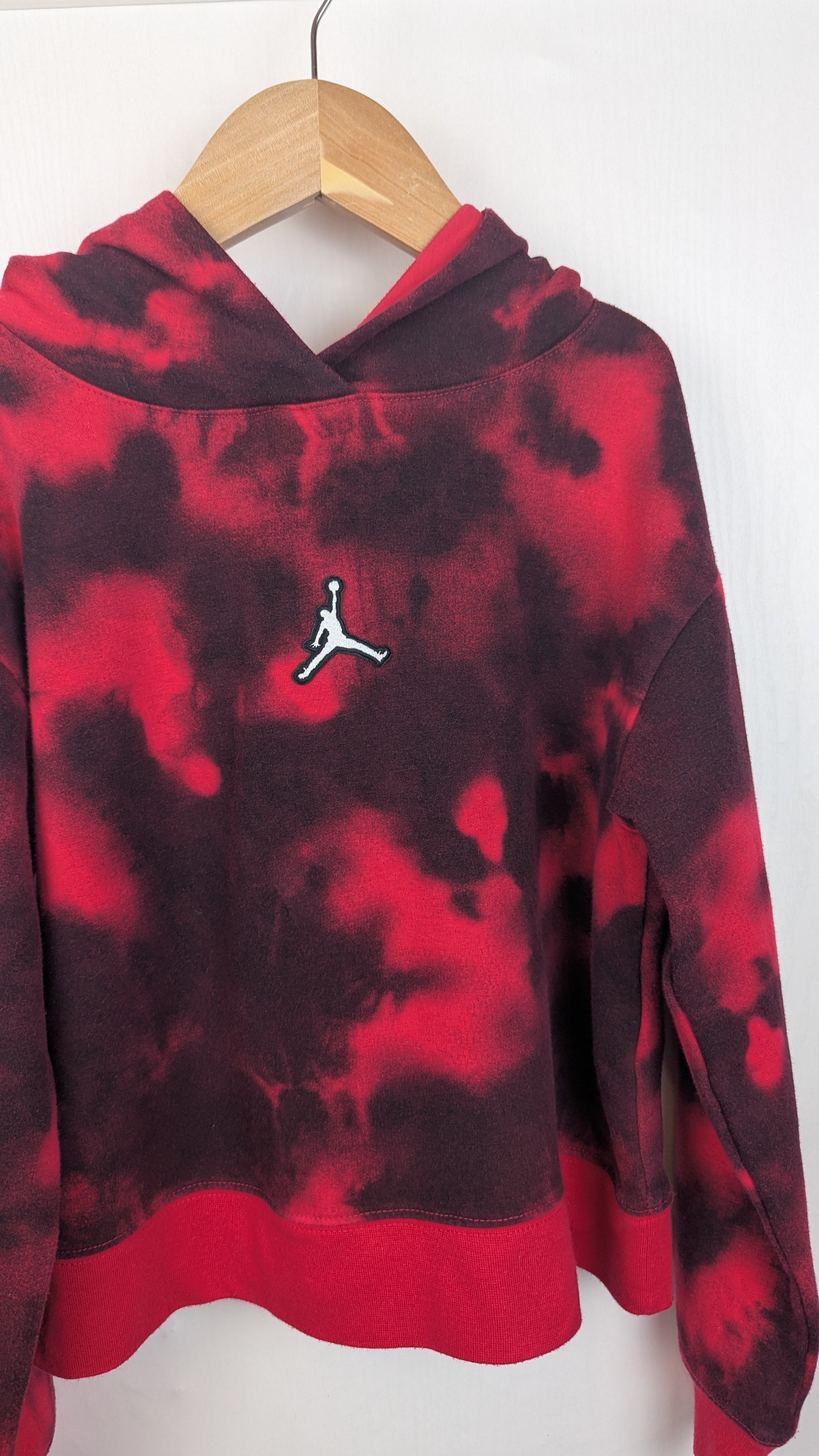 Jordan Pink & Burgundy Tie Dye Cropped Hoodie - Girls 8 - 10 Years - Little Ones Preloved. Second Hand Children's & Preloved Baby, Kids, Girls & Boys Clothes. UK online