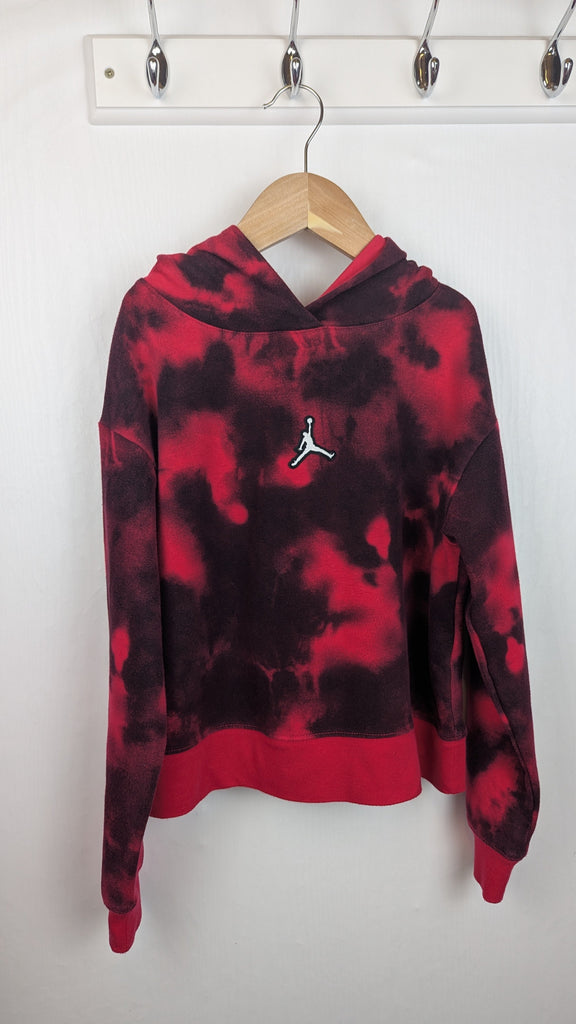 Jordan Pink & Burgundy Tie Dye Cropped Hoodie - Girls 8-10 Years Little Ones Preloved Used, Preloved, Preworn Baby, Girls & Boys Clothes. Kids & Children's second hand Clothing UK Online. Cheap affordable. Brands including Next, Joules, Nutmeg Morrisons, TU, F&F, H&M.