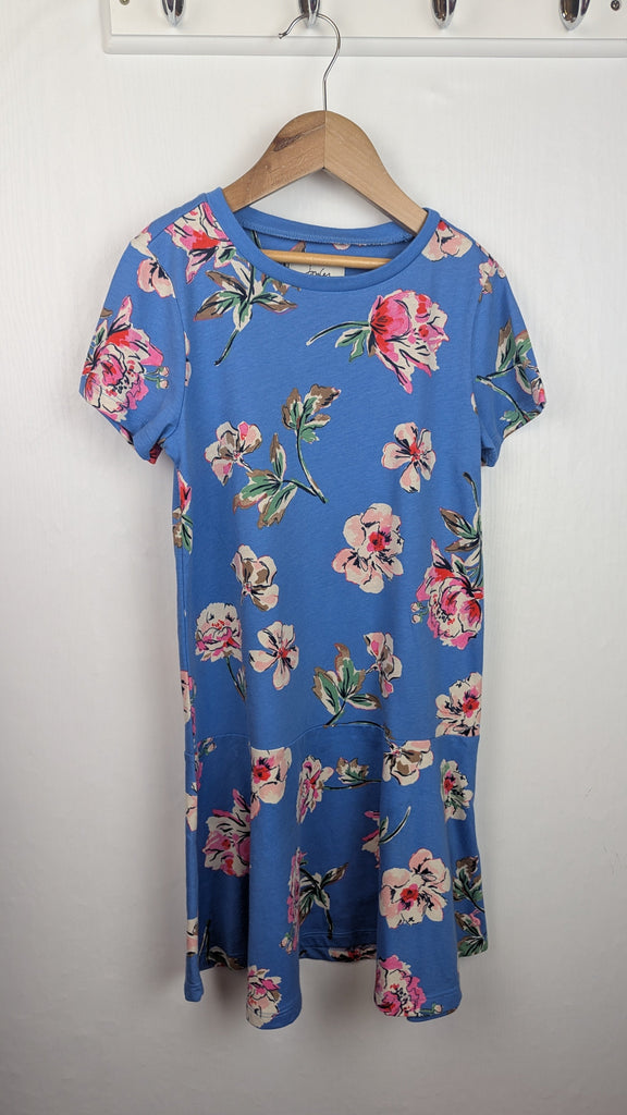 Joules Blue Floral Short Sleeve Dress - Girls 9-10 Years Little Ones Preloved Used, Preloved, Preworn Baby, Girls & Boys Clothes. Kids & Children's second hand Clothing UK Online. Cheap affordable. Brands including Next, Joules, Nutmeg Morrisons, TU, F&F, H&M.