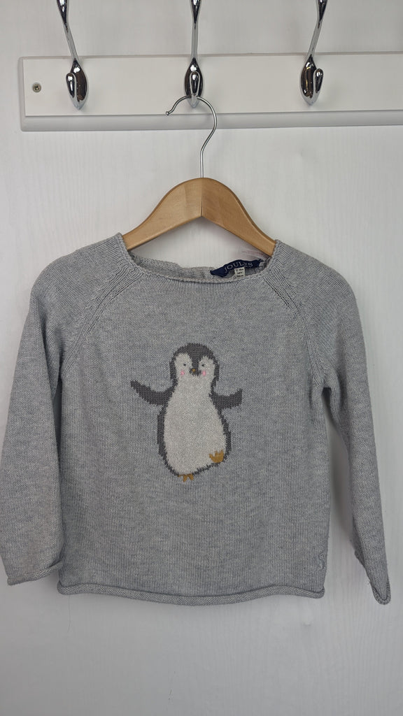 Joules Grey Penguin Jumper - Unisex 12-18 Months Joules Used, Preloved, Preworn & Second Hand Baby, Kids & Children's Clothing UK Online. Cheap affordable. Brands including Next, Joules, Nutmeg Morrisons, TU, F&F, H&M.