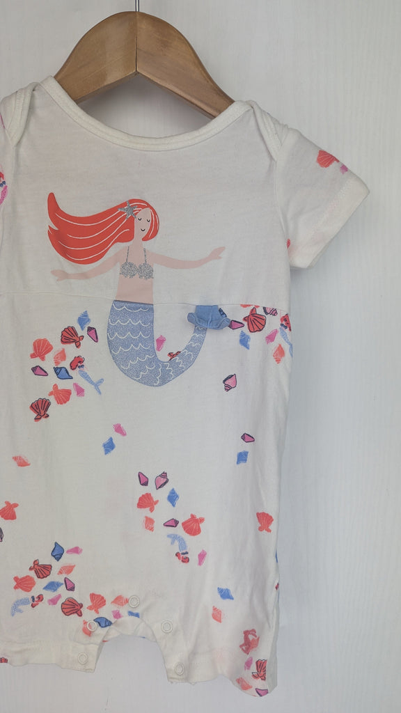 Joules Mermaid & Sea Shells Romper - Girls 3-6 Months Joules Used, Preloved, Preworn & Second Hand Baby, Kids & Children's Clothing UK Online. Cheap affordable. Brands including Next, Joules, Nutmeg Morrisons, TU, F&F, H&M.