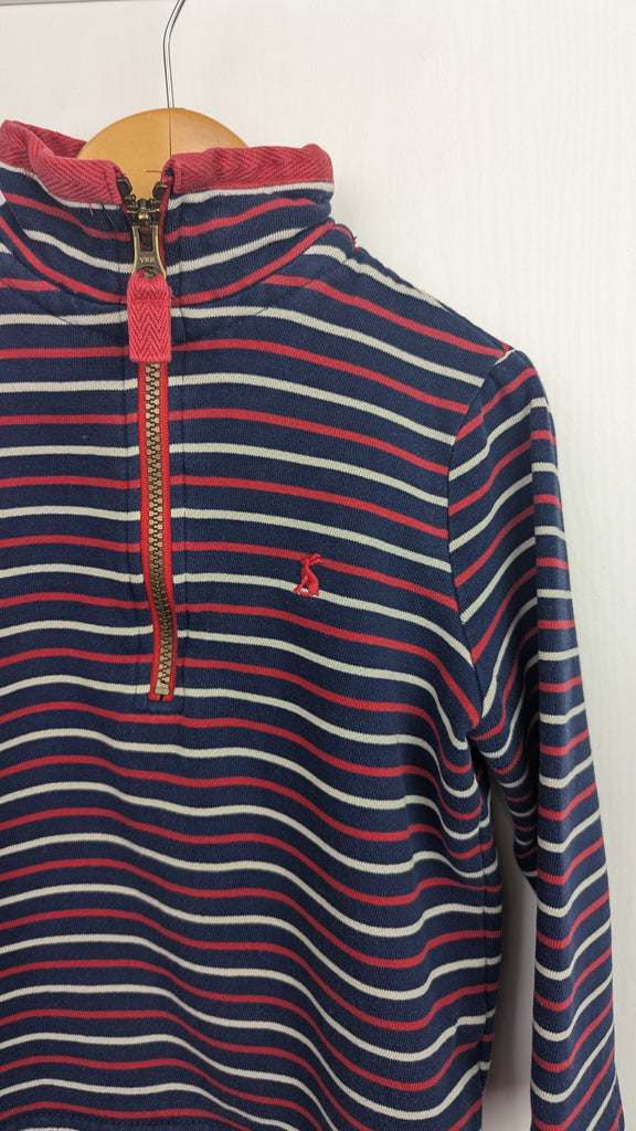 Joules Red & Navy Striped Half Zip Jumper - Boys 3 Years Joules Used, Preloved, Preworn & Second Hand Baby, Kids & Children's Clothing UK Online. Cheap affordable. Brands including Next, Joules, Nutmeg Morrisons, TU, F&F, H&M.