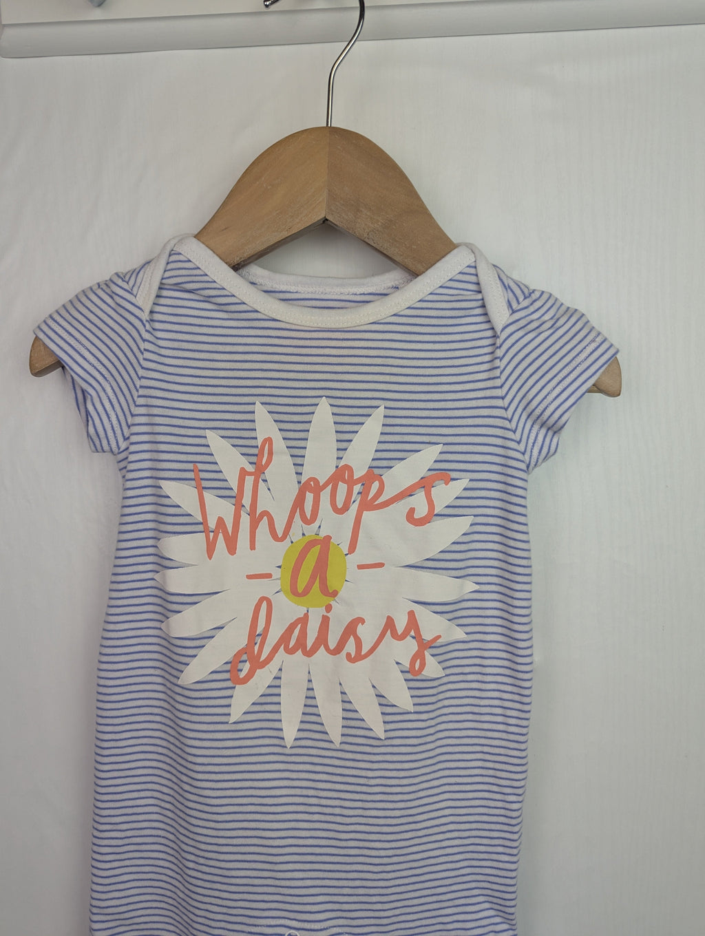 Joules Striped Daisy Romper - Girls 3 - 6 Months - Little Ones Preloved. Second Hand Children's & Preloved Baby, Kids, Girls & Boys Clothes. UK online