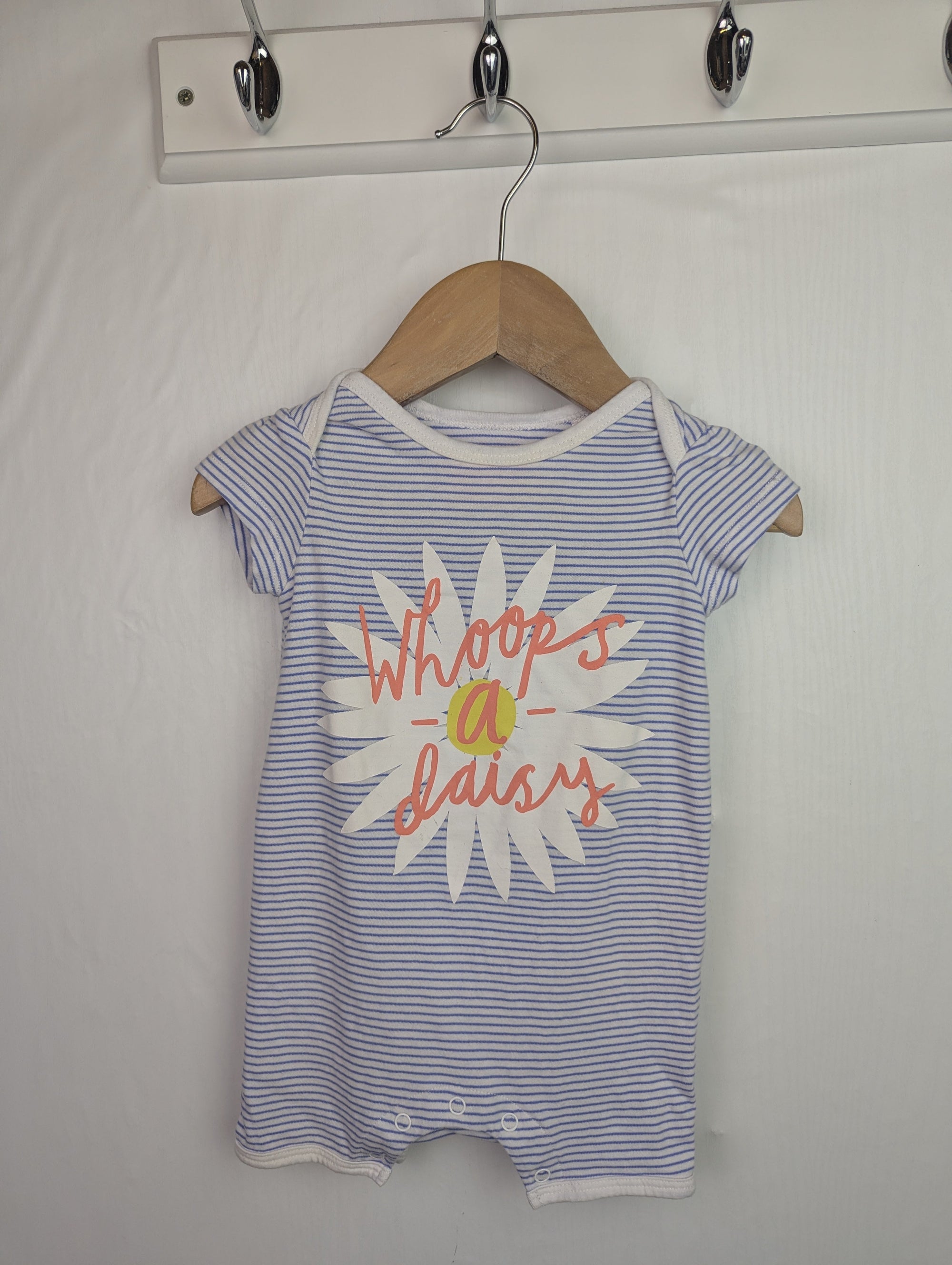 Joules Striped Daisy Romper - Girls 3 - 6 Months - Little Ones Preloved. Second Hand Children's & Preloved Baby, Kids, Girls & Boys Clothes. UK online