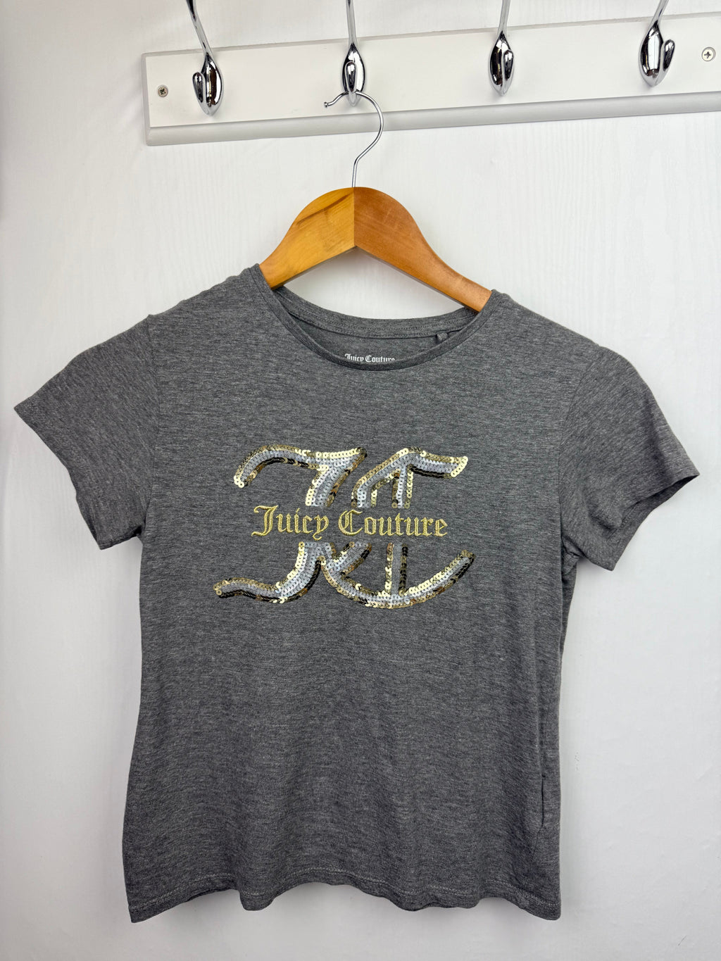 Juicy Couture Grey Sequin Top - Girls 10 - 11 Years - Little Ones Preloved. Second Hand Children's & Preloved Baby, Kids, Girls & Boys Clothes. UK online