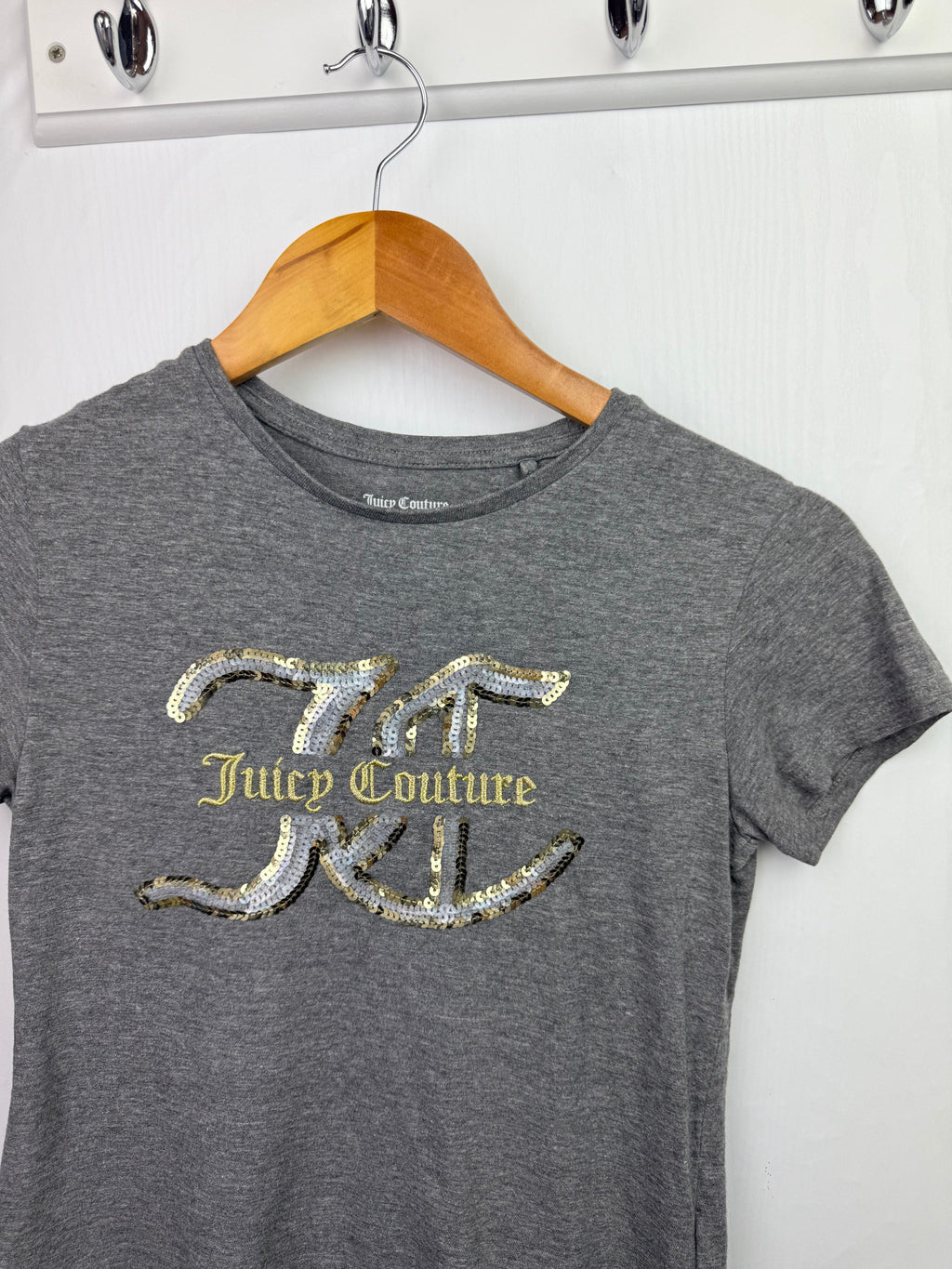 Juicy Couture Grey Sequin Top - Girls 10 - 11 Years - Little Ones Preloved. Second Hand Children's & Preloved Baby, Kids, Girls & Boys Clothes. UK online