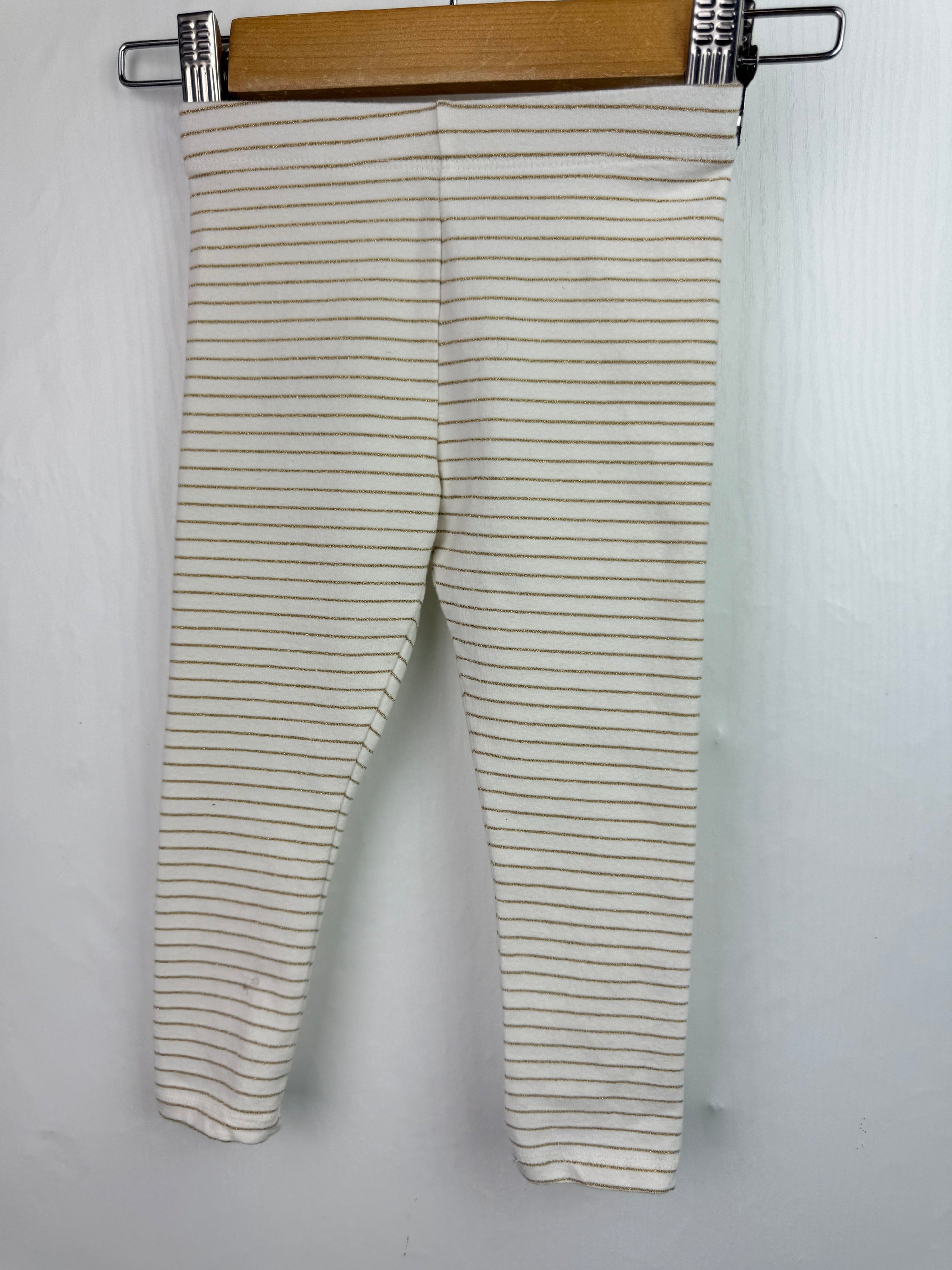 Kids Fashion Gold Striped Leggings - Girls 12 - 18Months - Little Ones Preloved. Second Hand Children's & Preloved Baby, Kids, Girls & Boys Clothes. UK online