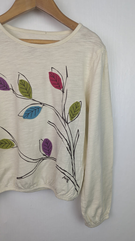 Kite Cream Leaf Top - Girls 7-8 Years Kite Used, Preloved, Preworn & Second Hand Baby, Kids & Children's Clothing UK Online. Cheap affordable. Brands including Next, Joules, Nutmeg Morrisons, TU, F&F, H&M.