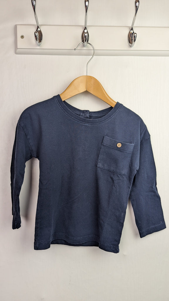 La Redoute Navy Long Sleeve Top - Boys 2 Years Little Ones Preloved Used, Preloved, Preworn Baby, Girls & Boys Clothes. Kids & Children's second hand Clothing UK Online. Cheap affordable. Brands including Next, Joules, Nutmeg Morrisons, TU, F&F, H&M.