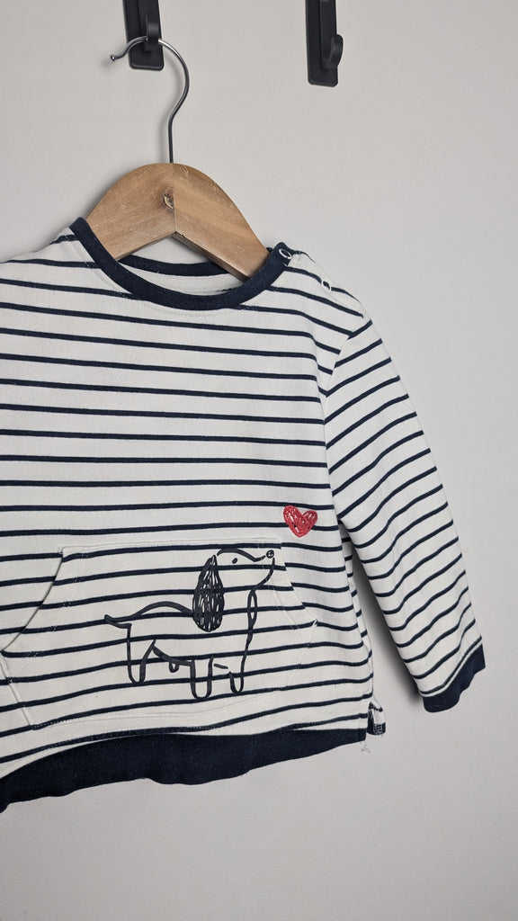 La Redoute Striped Dachshund Jumper - Girls 2 Years Little Ones Preloved Used, Preloved, Preworn & Second Hand Baby, Kids & Children's Clothing UK Online. Cheap affordable. Brands including Next, Joules, Nutmeg Morrisons, TU, F&F, H&M.