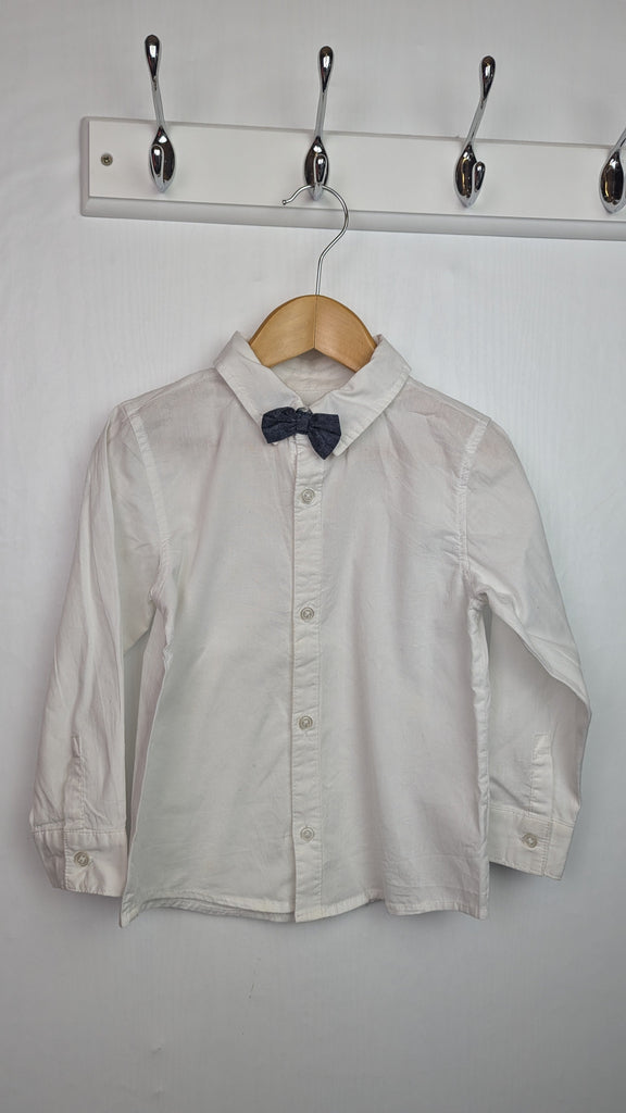 LA Redoute White Shirt & Bow Tie - Boys 3 Years Little Ones Preloved Used, Preloved, Preworn Baby, Girls & Boys Clothes. Kids & Children's second hand Clothing UK Online. Cheap affordable. Brands including Next, Joules, Nutmeg Morrisons, TU, F&F, H&M.