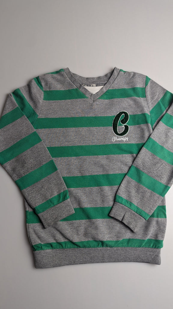 LC Waikiki Green Stripe Top - Boys 5-6 Years LC Waikiki Used, Preloved, Preworn & Second Hand Baby, Kids & Children's Clothing UK Online. Cheap affordable. Brands including Next, Joules, Nutmeg Morrisons, TU, F&F, H&M.