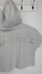 Le temps des cerises Grey Cropped Hoodie - Girls 10 Years - Little Ones Preloved. Second Hand Children's & Preloved Baby, Kids, Girls & Boys Clothes. UK online