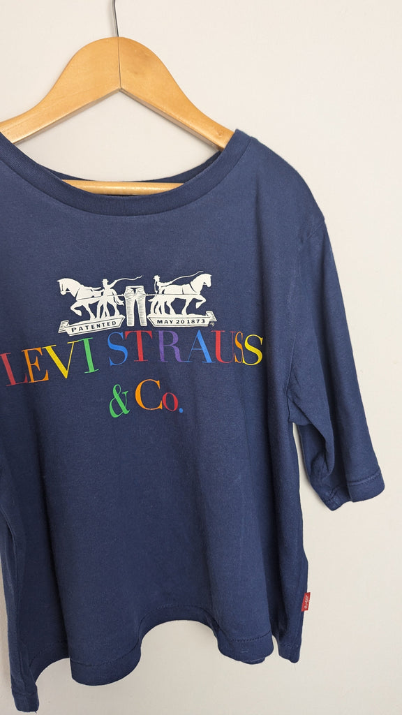 Levi's Navy Slogan Crop Top - Girls 10-12 Years Little Ones Preloved Used, Preloved, Preworn Baby, Girls & Boys Clothes. Kids & Children's second hand Clothing UK Online. Cheap affordable. Brands including Next, Joules, Nutmeg Morrisons, TU, F&F, H&M.