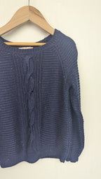 Lili Gaufrette Navy & Gold Cable Knit Jumper - Girls 8 Years - Little Ones Preloved. Second Hand Children's & Preloved Baby, Kids, Girls & Boys Clothes. UK online
