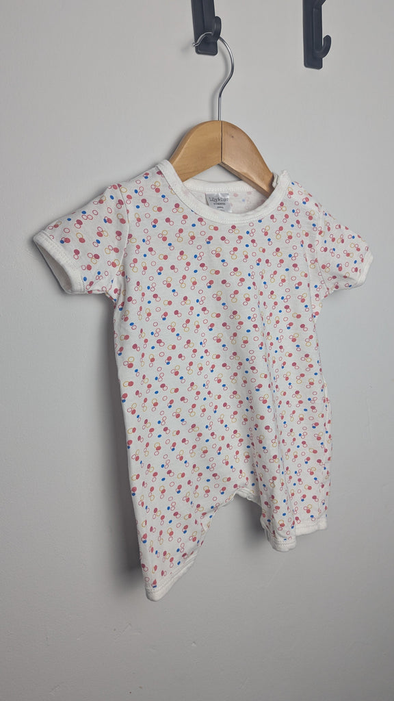 Lily & Dan Polka Dots Organic Cotton Romper - Girls 0-3 Months Little Ones Preloved Used, Preloved, Preworn & Second Hand Baby, Kids & Children's Clothing UK Online. Cheap affordable. Brands including Next, Joules, Nutmeg Morrisons, TU, F&F, H&M.