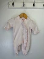 Little Me Pink Ruffle Sleepsuit - Baby Girls Newborn - Little Ones Preloved. Second Hand Children's & Preloved Baby, Kids, Girls & Boys Clothes. UK online