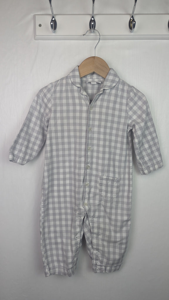 Little White Company Plaid Pyjama Romper - Unisex 12-18 Months The Little White Company Used, Preloved, Preworn & Second Hand Baby, Kids & Children's Clothing UK Online. Cheap affordable. Brands including Next, Joules, Nutmeg Morrisons, TU, F&F, H&M.