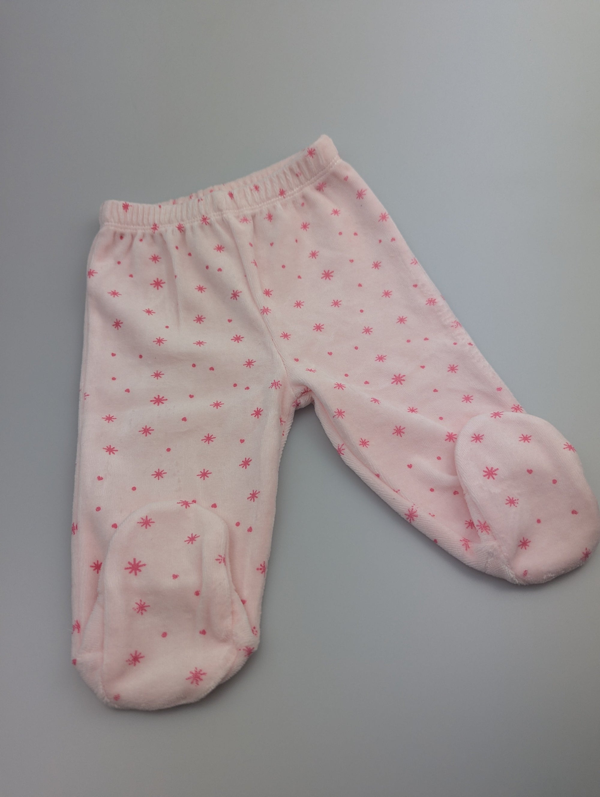 Lordling Baby Velour Footed Leggings - Girls 3 - 6 Months - Little Ones Preloved. Second Hand Children's & Preloved Baby, Kids, Girls & Boys Clothes. UK online