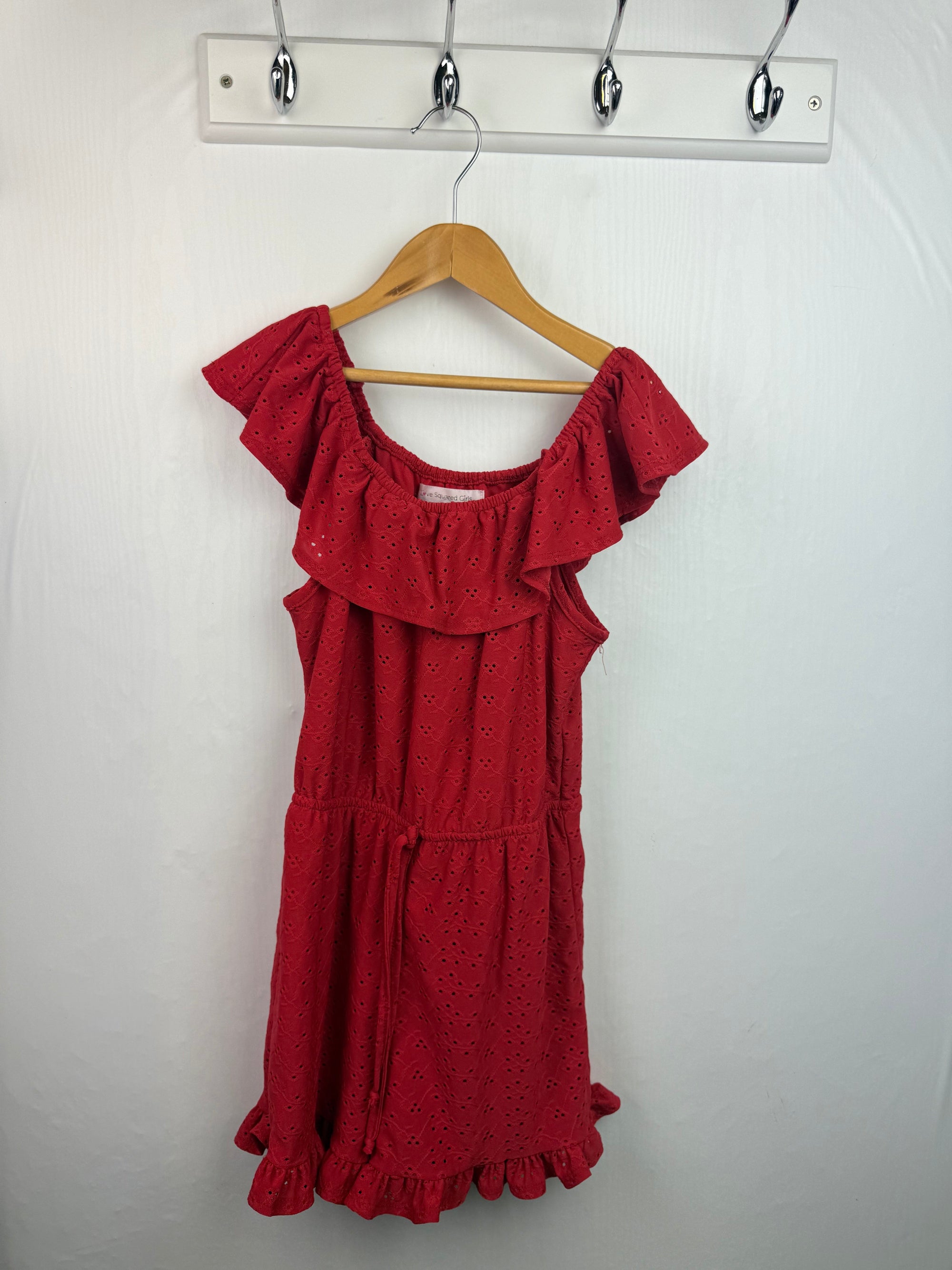 Love.S.G Red Eyelet Playsuit - Girls 8 Years - Little Ones Preloved. Second Hand Children's & Preloved Baby, Kids, Girls & Boys Clothes. UK online
