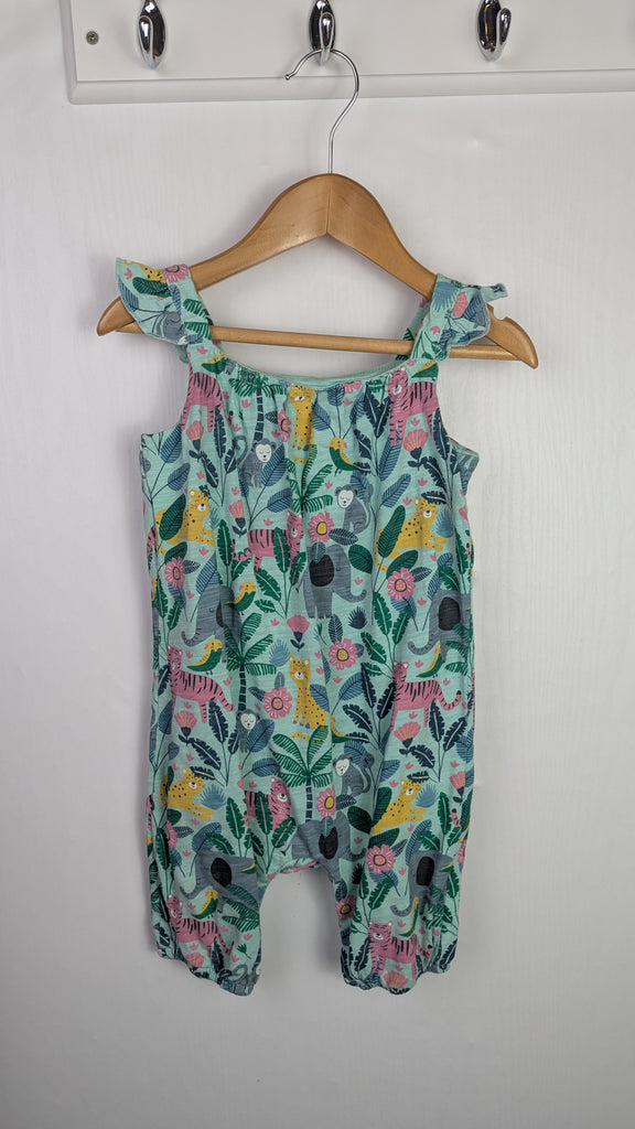 Lullaby Green Floral Animals Romper - Girls 18-24 Months Little Ones Preloved Used, Preloved, Preworn Baby, Girls & Boys Clothes. Kids & Children's second hand Clothing UK Online. Cheap affordable. Brands including Next, Joules, Nutmeg Morrisons, TU, F&F, H&M.