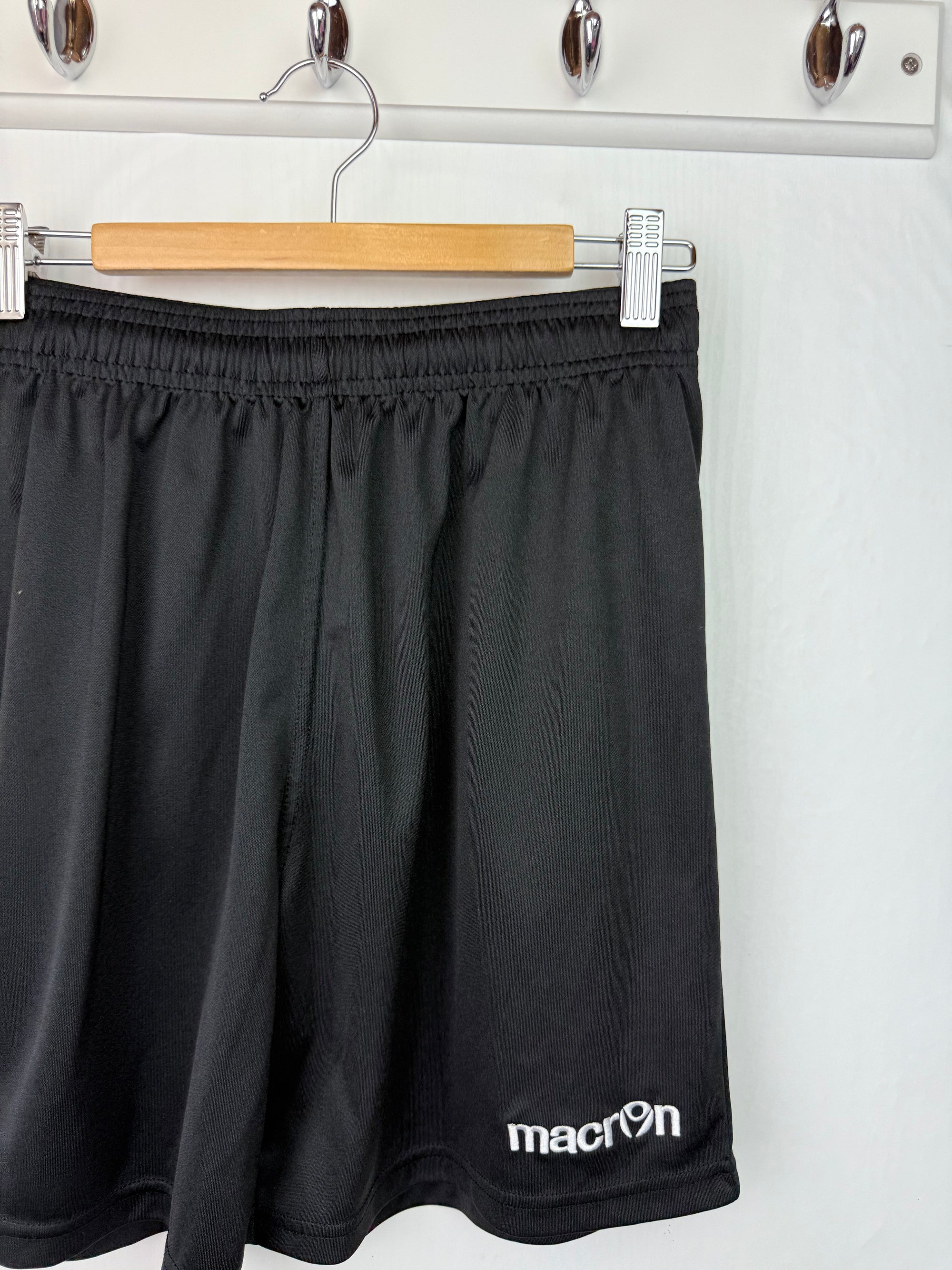 Macron Black Sports Shorts - Size 11 - 12 Years - Little Ones Preloved. Second Hand Children's & Preloved Baby, Kids, Girls & Boys Clothes. UK online