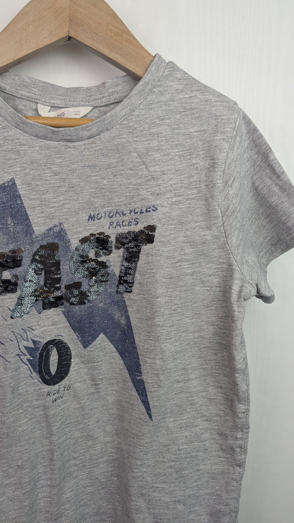 Mango Grey Fast Short Sleeve Top - Boys 8 Years Mango Used, Preloved, Preworn & Second Hand Baby, Kids & Children's Clothing UK Online. Cheap affordable. Brands including Next, Joules, Nutmeg Morrisons, TU, F&F, H&M.