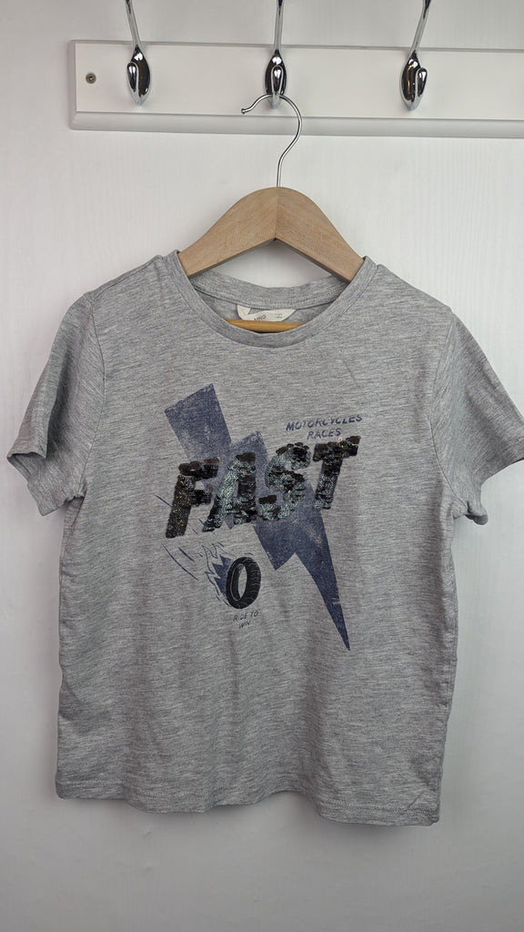 Mango Grey Fast Short Sleeve Top - Boys 8 Years Mango Used, Preloved, Preworn & Second Hand Baby, Kids & Children's Clothing UK Online. Cheap affordable. Brands including Next, Joules, Nutmeg Morrisons, TU, F&F, H&M.