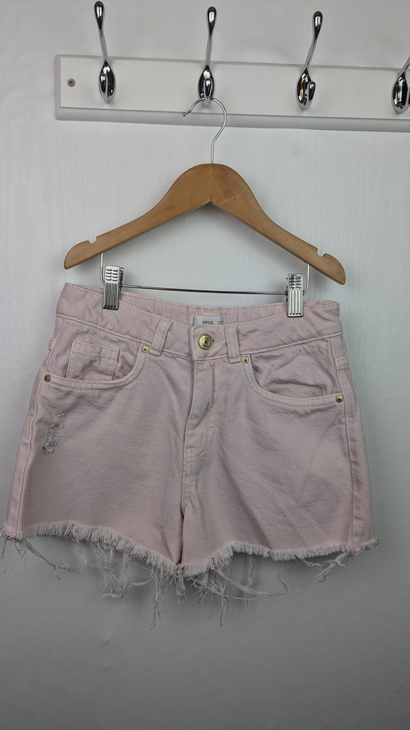 Mango Pink Denim Frayed Shorts - Girls 12 Years Little Ones Preloved Used, Preloved, Preworn & Second Hand Baby, Kids & Children's Clothing UK Online. Cheap affordable. Brands including Next, Joules, Nutmeg Morrisons, TU, F&F, H&M.