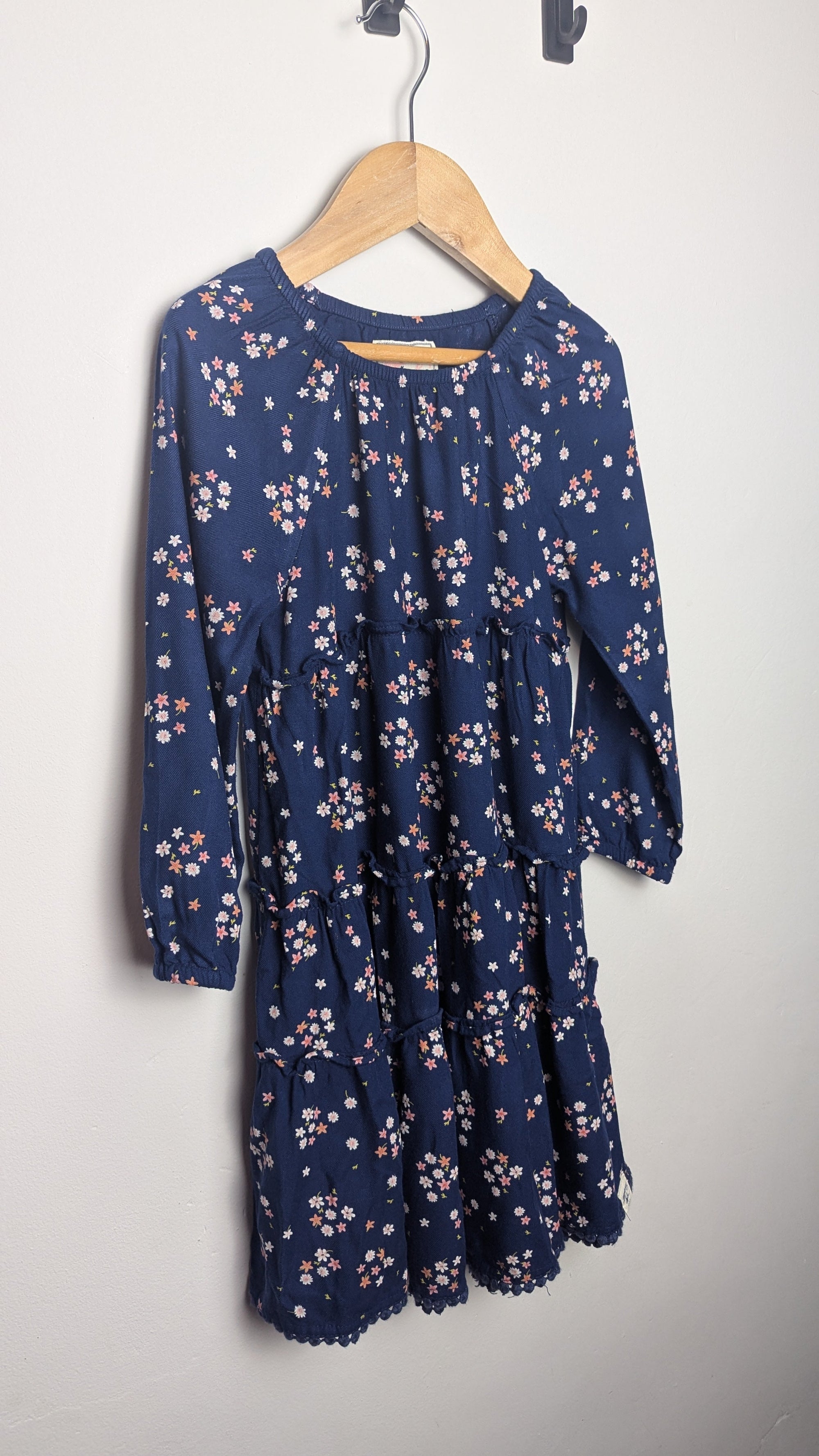 Mantaray Blue Floral Long Sleeve Dress - Girls 5 Years - Little Ones Preloved. Second Hand Children's & Preloved Baby, Kids, Girls & Boys Clothes. UK online