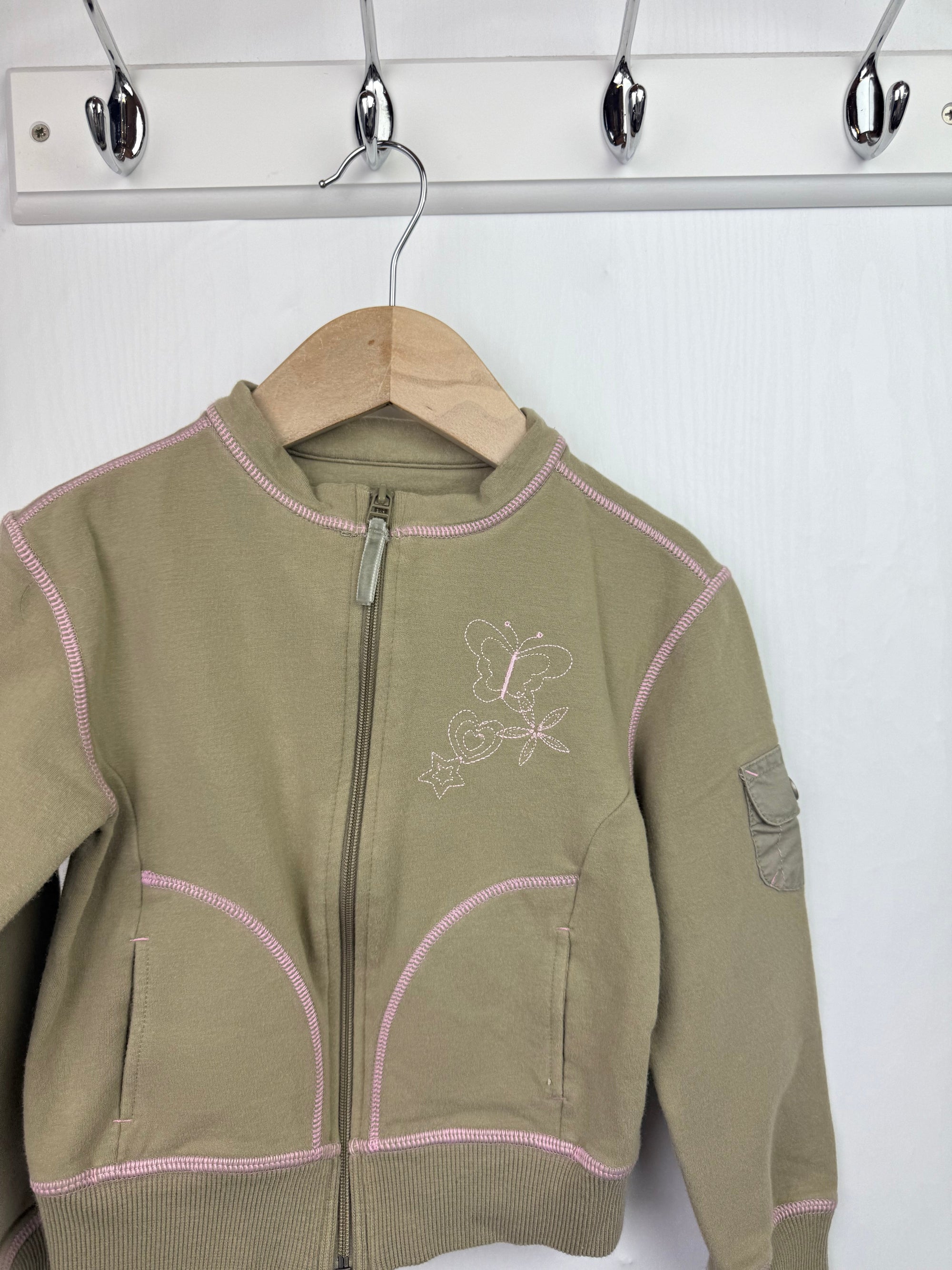 Marks & Spencer Zip Floral Sweater - Girls 5 - 6 Years - Little Ones Preloved. Second Hand Children's & Preloved Baby, Kids, Girls & Boys Clothes. UK online
