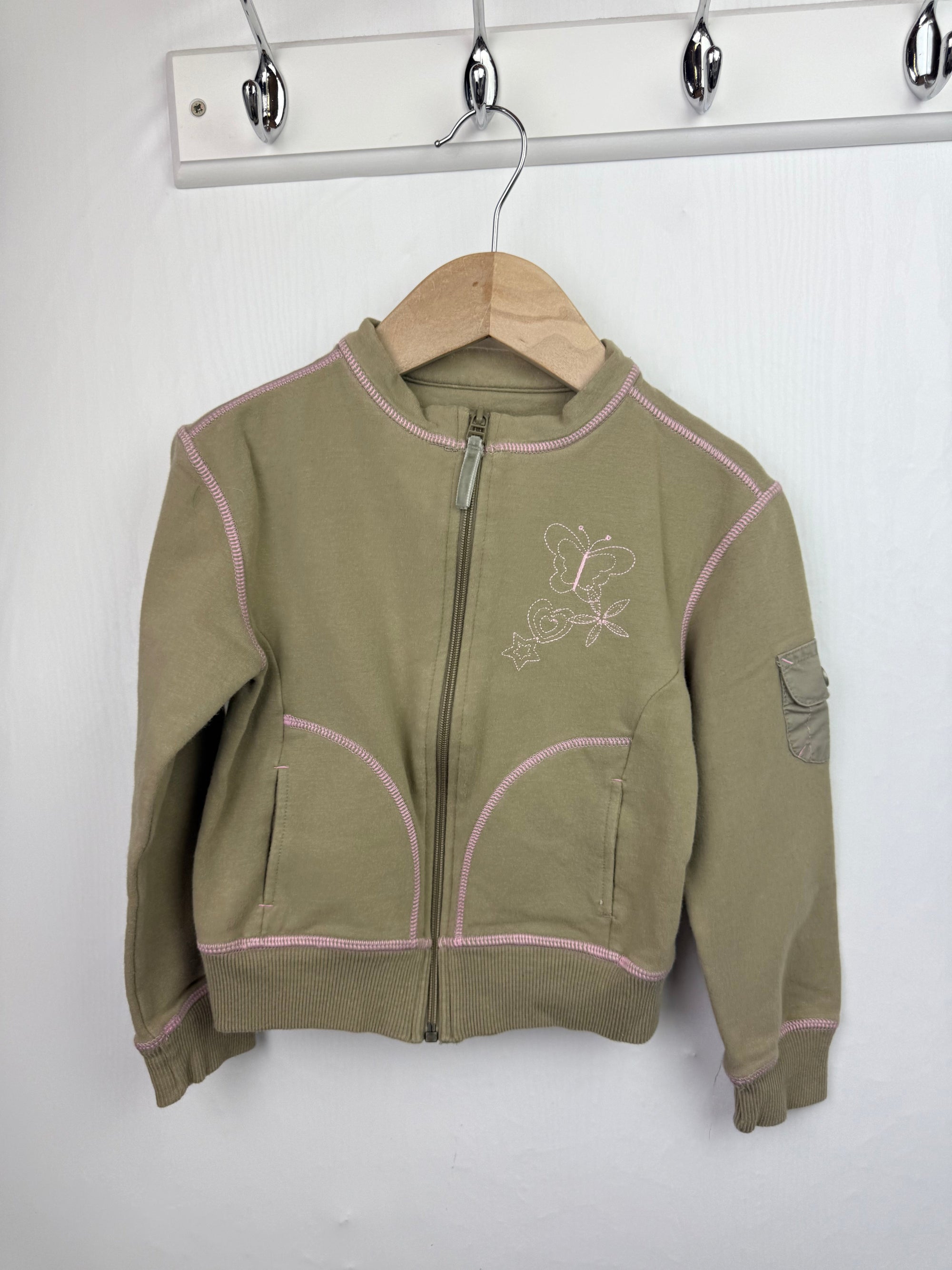 Marks & Spencer Zip Floral Sweater - Girls 5 - 6 Years - Little Ones Preloved. Second Hand Children's & Preloved Baby, Kids, Girls & Boys Clothes. UK online