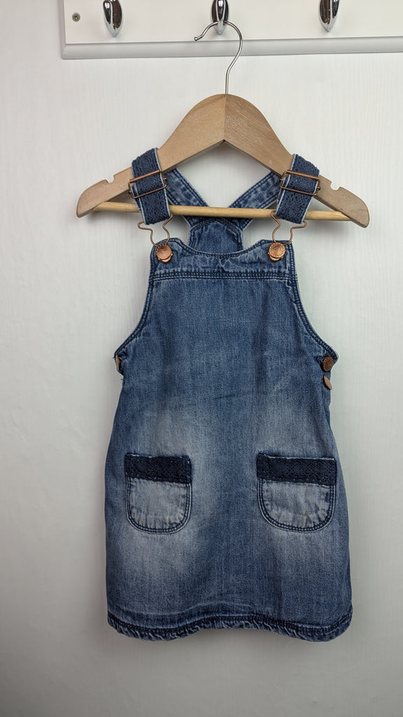 Matalan Blue Denim Dungaree Dress - Girls 2-3 Years Matalan Used, Preloved, Preworn & Second Hand Baby, Kids & Children's Clothing UK Online. Cheap affordable. Brands including Next, Joules, Nutmeg Morrisons, TU, F&F, H&M.