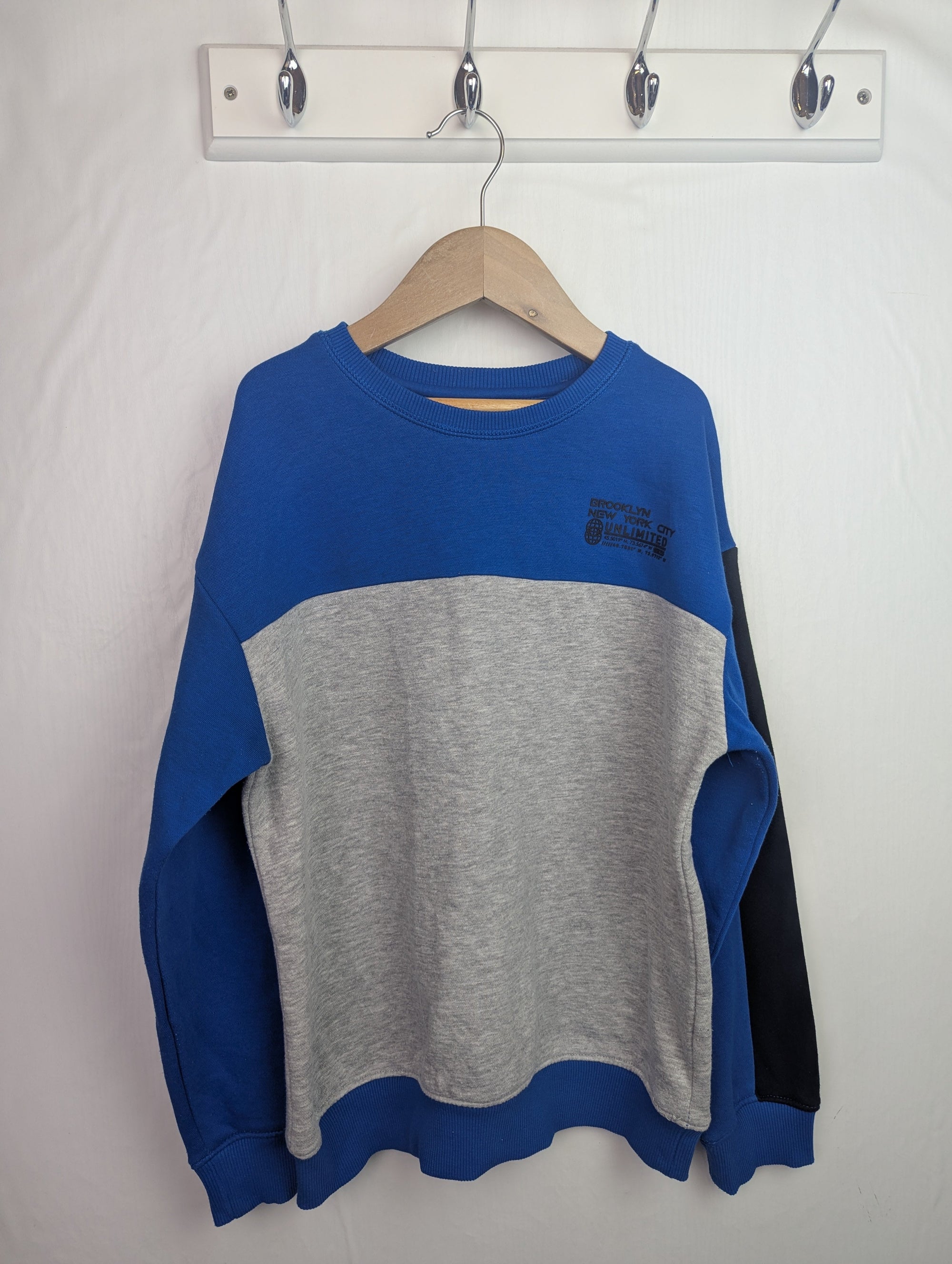 Matalan Blue & Grey Jumper - Boys 11 Years - Little Ones Preloved. Second Hand Children's & Preloved Baby, Kids, Girls & Boys Clothes. UK online
